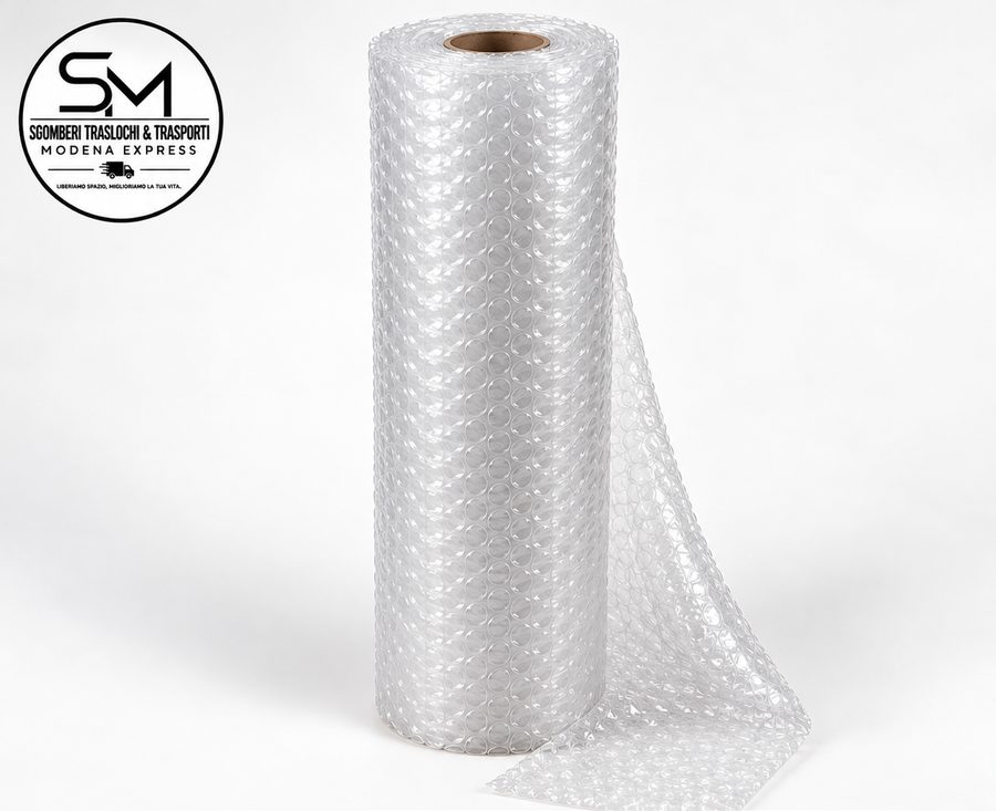 Rotolo di pluriboll da 10 metri, altezza 100 cm, con il logo SM Express